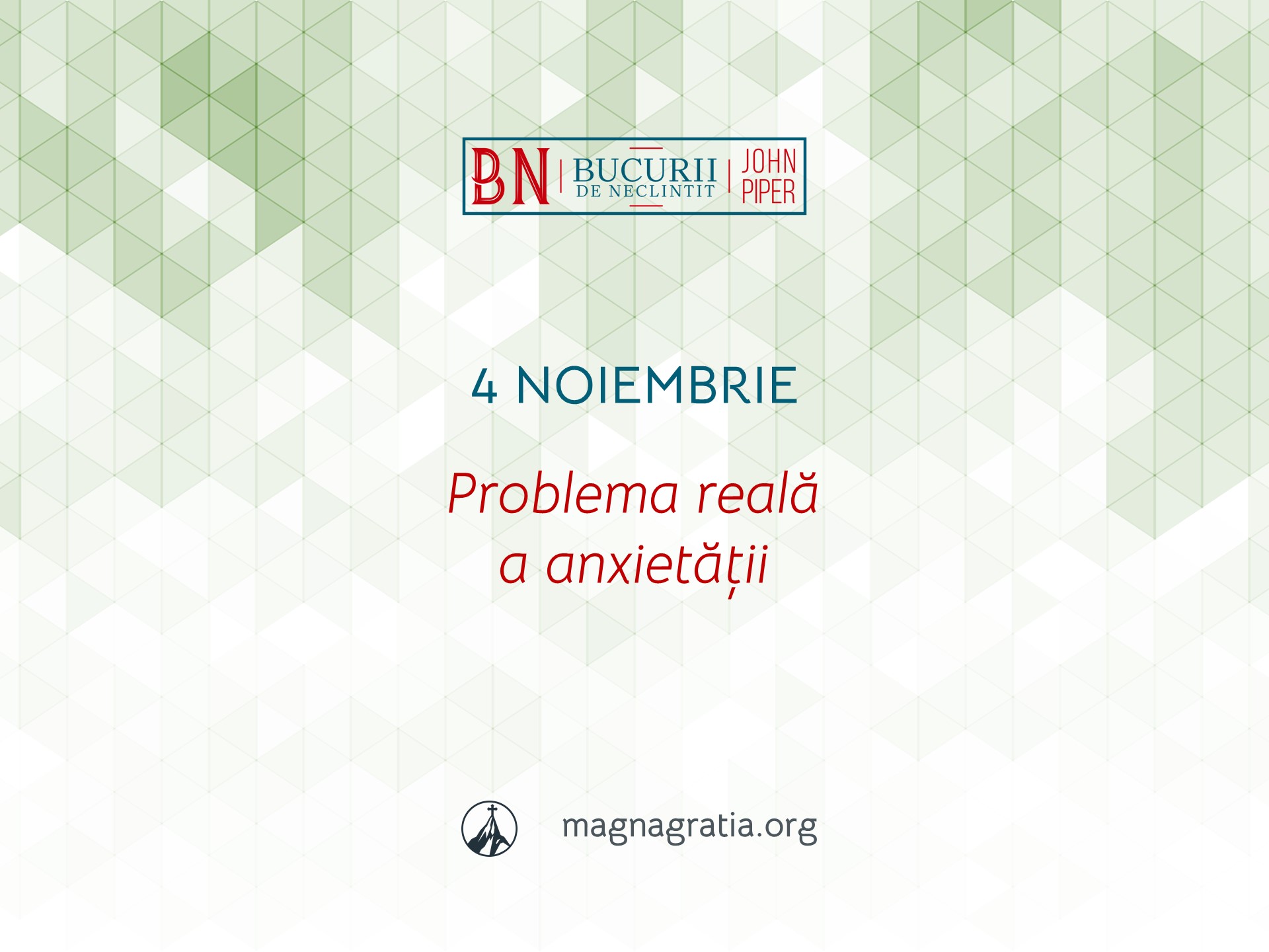4 Noiembrie / Problema reală a anxietății