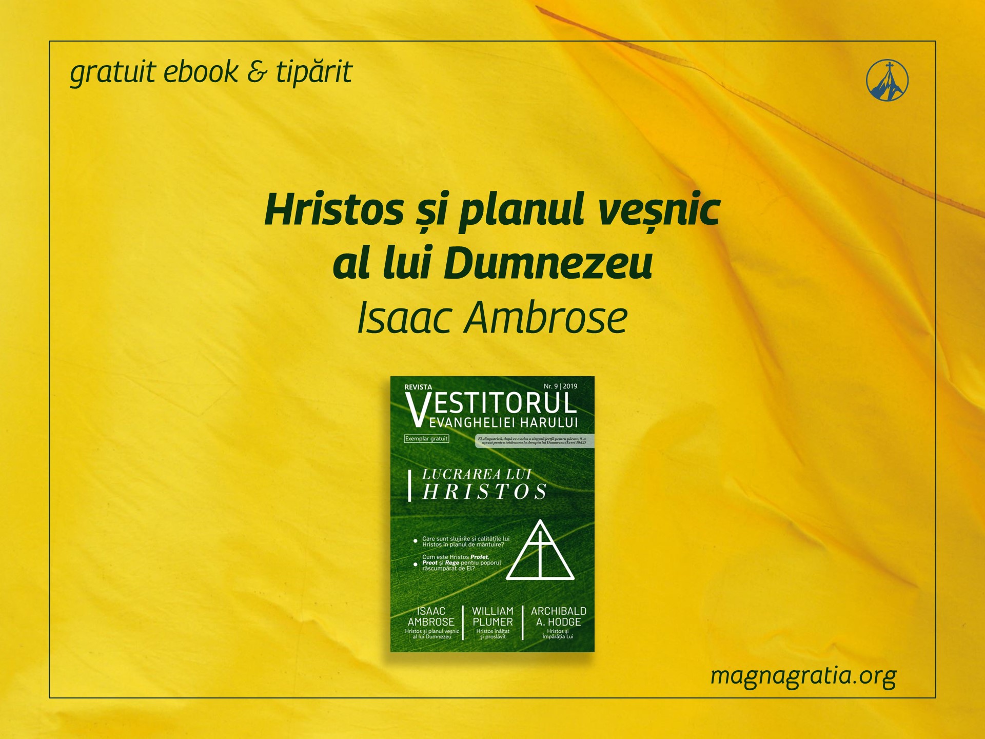 Hristos și planul veșnic al lui Dumnezeu