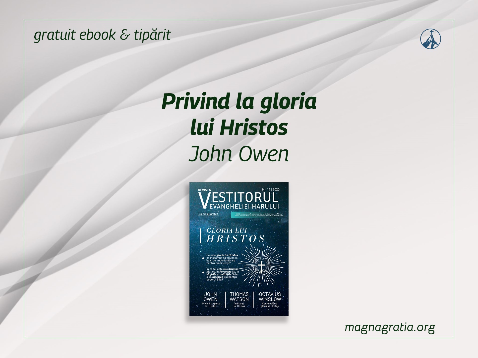 Privind la gloria lui Hristos