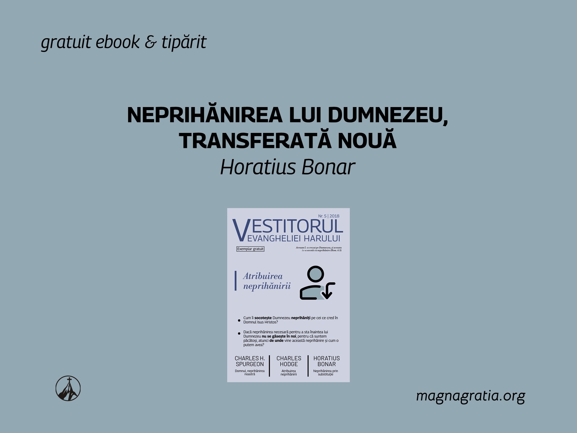 Neprihănirea lui Dumnezeu, transferată nouă